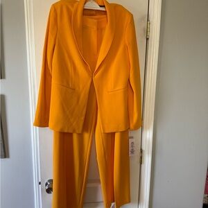 Nanette Lepore Orange Blazer and Pants Set